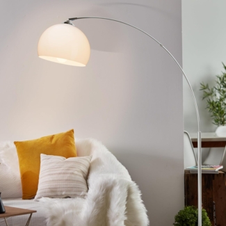 Lightbox Stehlampe, ohne Leuchtmittel, moderne Bogenlampe, Stehleuchte mit schwenkbarem Kopf und Fußschalter