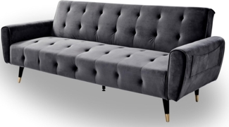 Jahnke SCHLAFSOFA Chillax Dream Samt Platin Grau