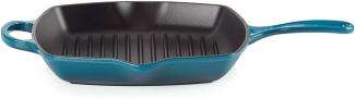 Le Creuset Signature Gusseisen-Grillpfanne Quadratisch 26 cm Deep Teal