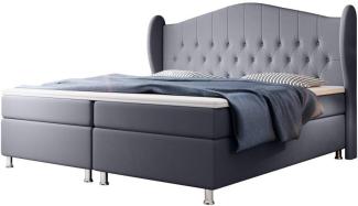 Boxspringbett Angel dunkelgrau 120x200 H2