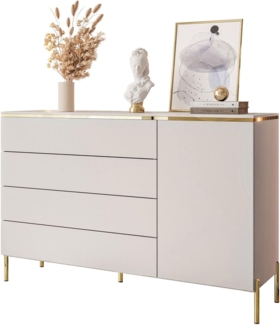 Lookway Kommode AURORA 4S1D Anrichte in KASCHMIR Schubladenschrank