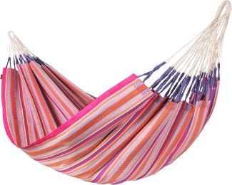 La Siesta Kingsize-Hängematte MODESTA flamingo pink aus Bio-Baumwolle Familienhängematte XXL