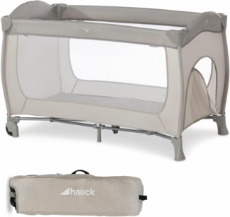 Hauck Essential Reisebett Sleep N Play Go Plus Beige, 100% Polyester, max. 15 kg