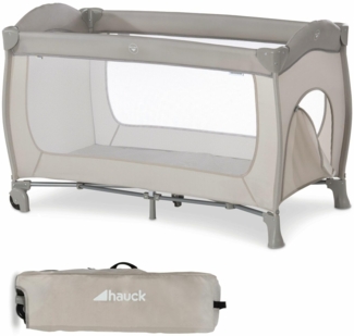 Hauck Essential Reisebett Sleep N Play Go Plus Beige, 100% Polyester, max. 15 kg