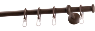 GARESA Gardinenstange ESPERANCA, Ø 16 mm, 1-läufig, Wunschmaßlänge, verschraubt, Metall, rustikale Vorhanggarnitur, verlängerbar, Eisen, Endkappe, mit Ringe