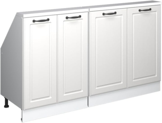 Dachschrägenschrank-Set Rion Weiß Landhaus/Weiß 2er Set Vicco