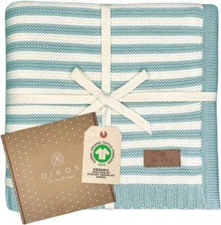 Babydecke DIKOS® Babydecke aus *100%* Bio Baumwolle Strickdecke Erstlingsdecke, DIKOS, PREMIUM Qualität atmungsaktiv, nachhaltig, plastikfrei, kuschelweich