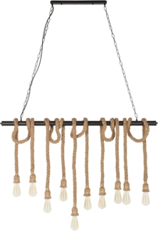 riess-ambiente Hängeleuchte SEVEN SEAS II 120cm natur, ohne Leuchtmittel, Wohnzimmer · Tau · Holz · Esszimmer · Maritim