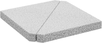 vidaXL Sonnenschirm-Gewichtsplatten 2 Stk. Grau Granit Dreieckig 14 kg 4100002
