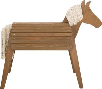 Roba Spielpferd, wetterfest, Massivholz teak, 123 x 63 x 151 cm (HxBxT)