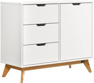 Casaria Kiefernholz Sideboard Borneo Weiß