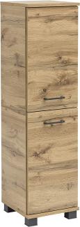 Schildmeyer Nora Highboard 144980, Eiche Landhaus Dekor, 30,3 x 32,6 x 117 cm (B/T/H)