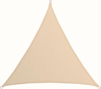 AMANKA UV Sonnensegel 5x5x5 HDPE Dreieck Sonnenschutz Überdachung Balkon Garten Beige