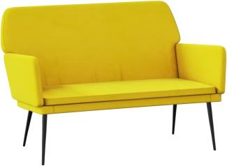 vidaXL Sitzbank Gelb 108x79x79 cm Samt 351388