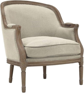Vente-unique - Sessel Barock - Stoff - Beige - ALIENOR