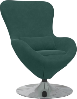 vidaXL Eiersessel Dunkelgrün 63 x 73 x 90 cm Samt 42002726