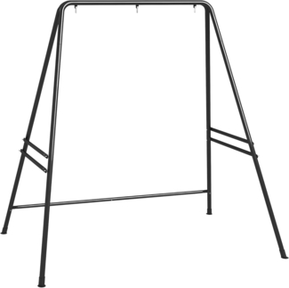Outsunny Hängemattengestell aus Stahl Ständer für Hängestuhl max. 150 kg Belastbar, (Hängestuhlgestell, 1-St, Hängesesselgestell), Schwarz, 178 x 143 x 180 cm