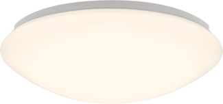 Briloner Leuchten LED Badezimmerleuchte, Badezimmerlampe, Deckenleuchte, IP44, angenehmes warm weißes Licht, Ø 30 cm, Farbe: weiß, 3255-016, 30 x 30 x 10.5 cm