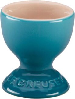 Le Creuset Steinzeug Eierbecher mit Stand-Fuß, Spülmaschinenfest, 9 g, 5.3 x 5.3 x 5.9 cm, Karibik