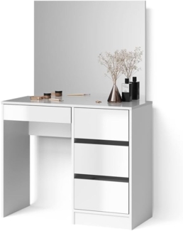 Livinity® Schminktisch Imola, Weiß/Weiß, 90 cm