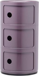 Kartell Componibili, 3 Elements, Violet, Runde Basis