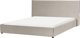 Wasserbett Samtstoff LAVAUR 180 x 200 cm Taupe