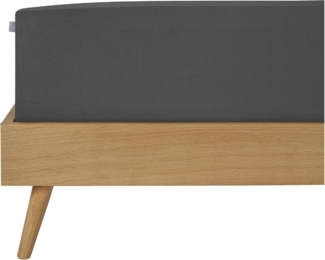 Schiesser Spannbettlaken Jessi - Edeljersey - 100 x 200 cm - Dunkelgrau