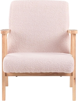 Kindersessel LINDE Bouclé Pastellrosa