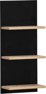 Schildmeyer Regal Emmik 159501 schwarzmatt/weißeiche Dekor, 30,3 x 17,5 x 70,2 cm