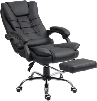 HTI-Living Chefsessel Chefsessel mit Massagefunktion und Fußablage (Stück, 1 St), Bürostuhl Drehstuhl Schreibtischstuhl