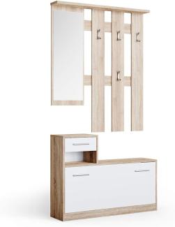 Vicco Flurgarderobe Set Billy sonoma Garderobe Dielengarderobe Kompaktgarderobe