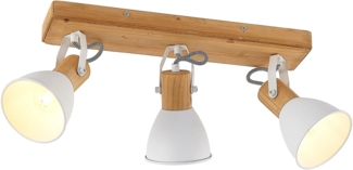 Lindby Deckenstrahler Merela, Holz IP20, 3 x 20 W