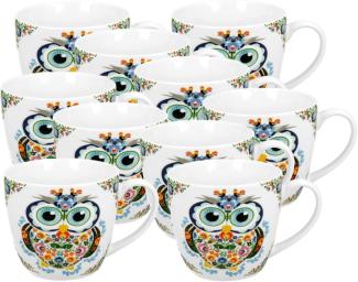 DUO ETNO Becher 460 ml ETNO OWL in Tragetasche, New Bone China Porzellan