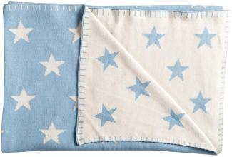 Schardt 'Big Star' Kuscheldecke hellblau/beige, 95x120 cm