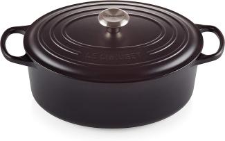 Le Creuset Bräter 'Signature' , Gusseisen , Oval, für alle Herdarten und Induktion geeignet, Schwarz, 31,0 cm