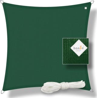 hanSe® Marken Sonnensegel HDPE Quadrat 3x3 m Grün UV-Schutz Sonnenschutz Schattenspender