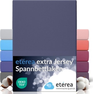 etérea Extra Jersey Spannbettlaken Marine 180x200 - 200x220 cm