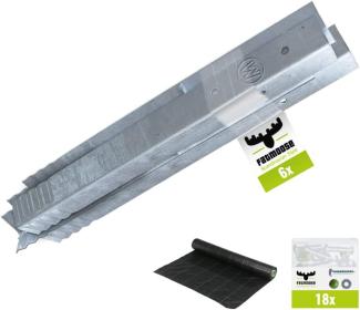 WICKEY Bodenanker Erdanker Grundanker-Set 8 Stk. für Spielturm, Anker, Pfostenanker für Klettergerüst und Gartenzaun