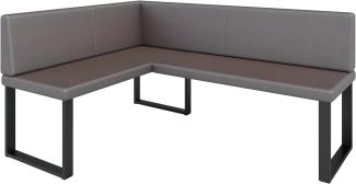 Eckbank Akiko Metal - Eckbankgruppe für Ihrem Esszimmer, Küche modern, Sitzecke, Essecke. Perfekt für Küche, Büro und Rezeption. Solide und Starke Verarbeitung. (Soft 30, 128x168cm Links)