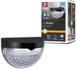 Paulmann 94666 Solar LED Wegeleuchte Mimmo IP44 6500K 20lm Schwarz