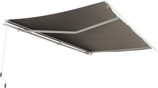 Outsunny Markise elektrisch Gelenkarmmarkise Kurbel inkl. Fernbedienung (kassettenmarkise, 1-St, Gelenkarmmarkise) für Balkon, Grau