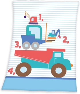 \"Baby Decke Flauschdecke Baustelle, Herding, 75x100 cm\"