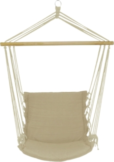 Sarcia. eu Hängestuhl Beiger Hängesessel - Brasilianischer Schaukelstuhl 60x120x130 cm