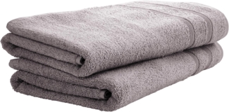 Uncover by Schiesser Duschtuchset Brooklyn - 2-teilig - 70 x 140 cm - Hellgrau