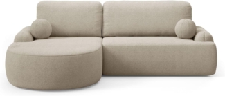 Lookway Ecksofa CLEO Rundes Ecksofa mit Schlaffunktion und Bettkasten, mit Bettfunktion und Bettkasten