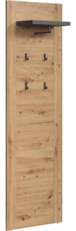 Garderobenpaneel Follow in Eiche Artisan und grau 62 x 199 cm