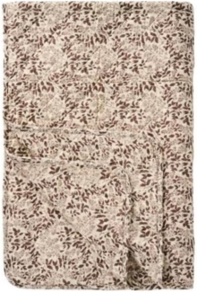 Ib Laursen - Decke Quilt Tagesdecke 180x130cm Blattmuster Natur Braun 07939-61