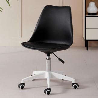 Shally Dogan Schreibtischstuhl, Legierter Stahl Polypropylen, Schwarz, unica