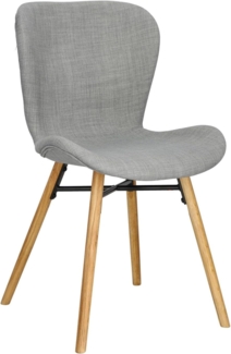 2er-Set Esszimmerstuhl 'BALI' in hellgrau