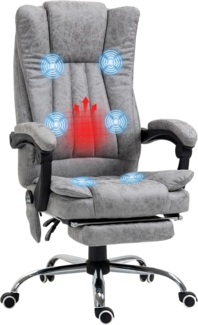 HOMCOM Schreibtischstuhl Bürostuhl mit Massage und Heizfunktion